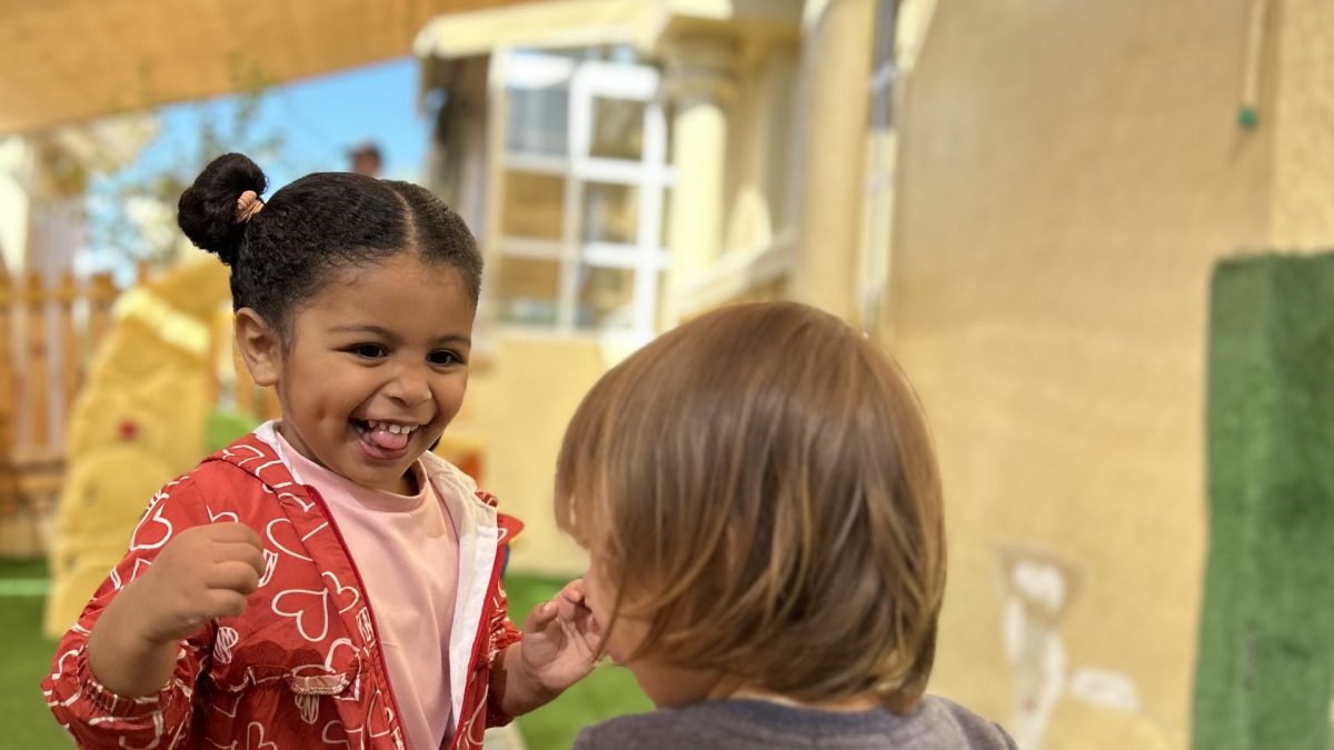 Kids having fun in play ground at Nursery in Al Warqa