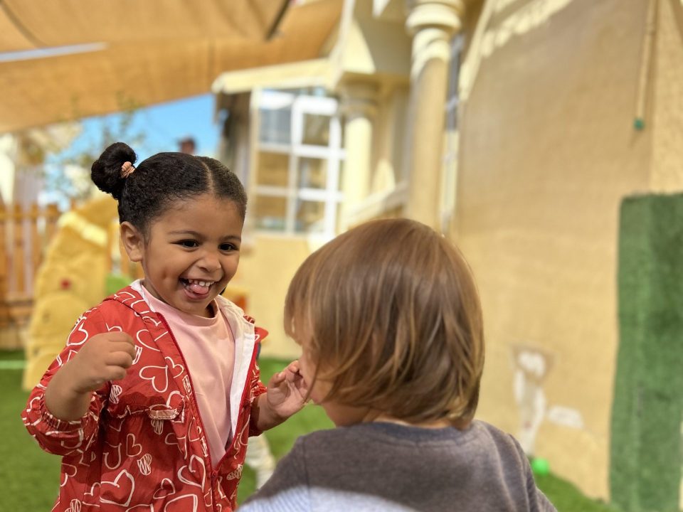 Kids having fun in play ground at Nursery in Al Warqa